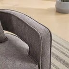 29.1 Swivel Accent Chair with Weathered Wood Base