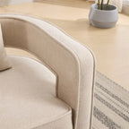 29.1 Swivel Accent Chair with Weathered Wood Base