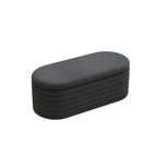 Storage Chenille Ottoman Bench Upholstered Fabric Storage Bench End of Bed Stool with Safety Hinge