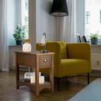 Modern-Style Side Table / Coffee Table (2-Piece Set), Compact Design with Drawer — 13" x 22" x 23" (L x W x H)