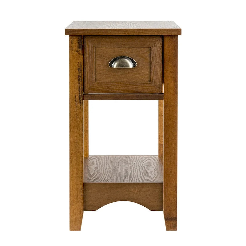 Modern-Style Side Table / Coffee Table (2-Piece Set), Compact Design with Drawer — 13" x 22" x 23" (L x W x H)