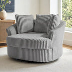 Swivel Tub Chair With Integrated Armrests And Removable, Washable Cover