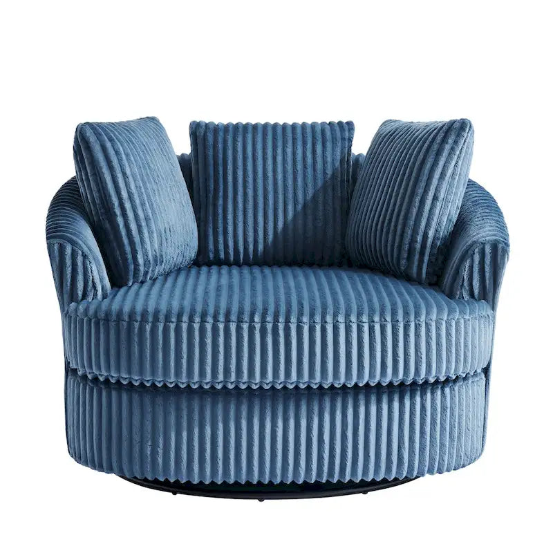 Swivel Tub Chair With Integrated Armrests And Removable, Washable Cover