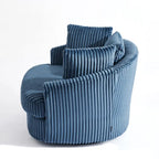 Swivel Tub Chair With Integrated Armrests And Removable, Washable Cover