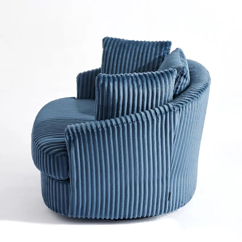 Swivel Tub Chair With Integrated Armrests And Removable, Washable Cover