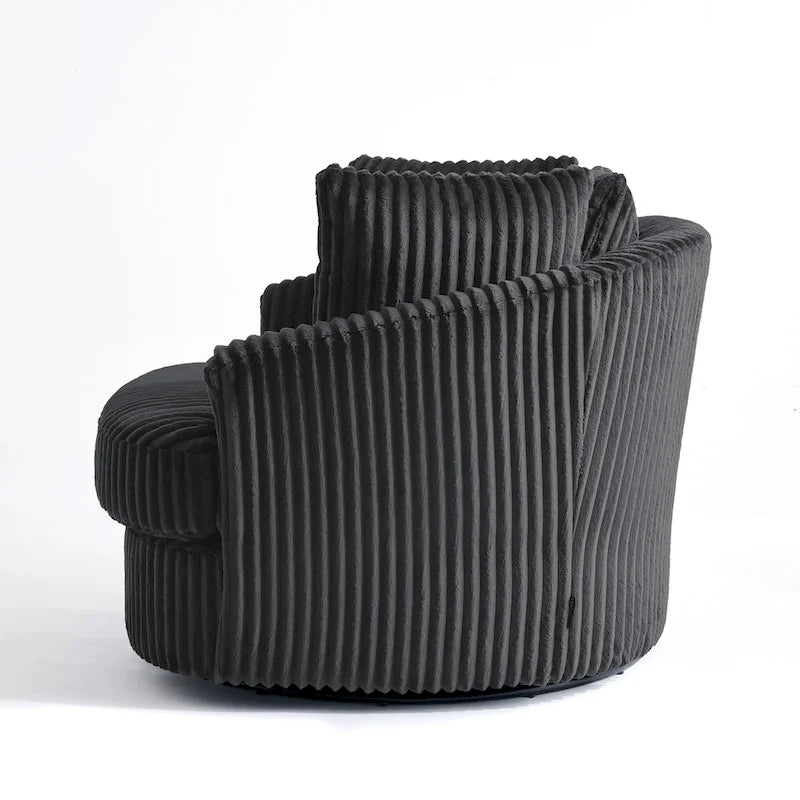 Swivel Tub Chair With Integrated Armrests And Removable, Washable Cover