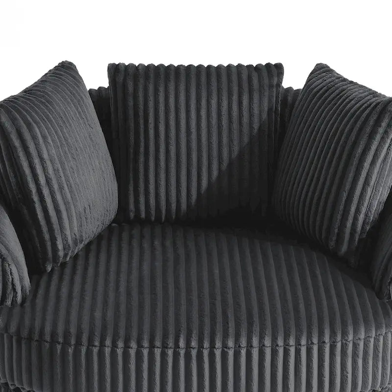 Swivel Tub Chair With Integrated Armrests And Removable, Washable Cover