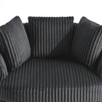 Swivel Tub Chair With Integrated Armrests And Removable, Washable Cover