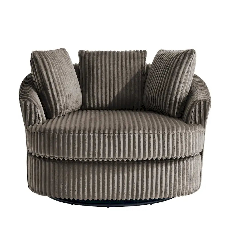 Swivel Tub Chair With Integrated Armrests And Removable, Washable Cover