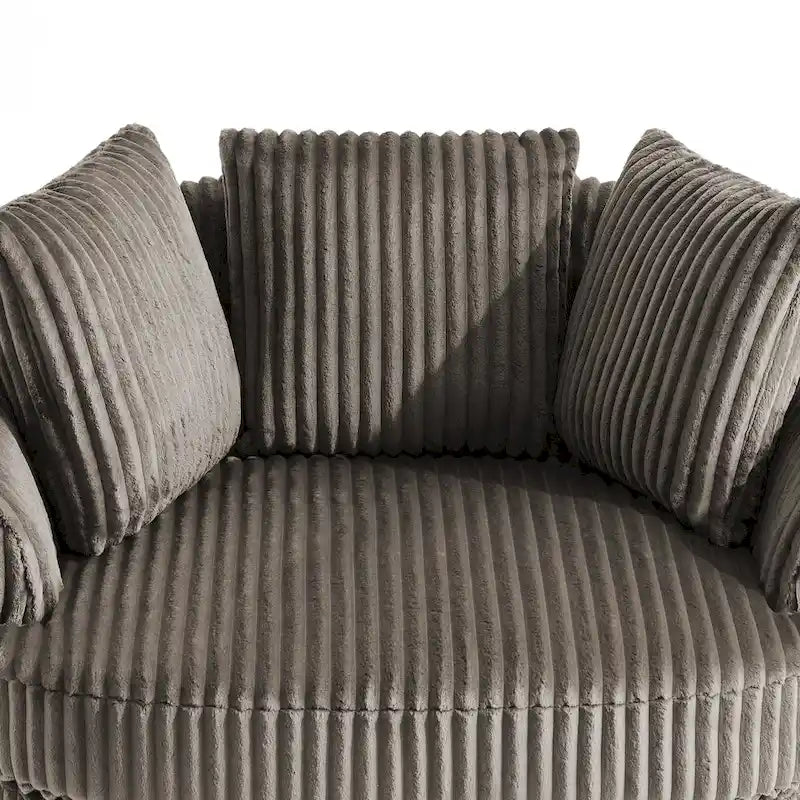 Swivel Tub Chair With Integrated Armrests And Removable, Washable Cover