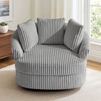 Swivel Tub Chair With Integrated Armrests And Removable, Washable Cover
