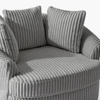Swivel Tub Chair With Integrated Armrests And Removable, Washable Cover