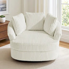 Swivel Tub Chair With Integrated Armrests And Removable, Washable Cover