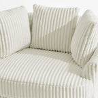 Swivel Tub Chair With Integrated Armrests And Removable, Washable Cover