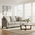 Lebo Queen Size Sofa Sleeper Bed, Gray, Bifold Memory Foam Mattress
