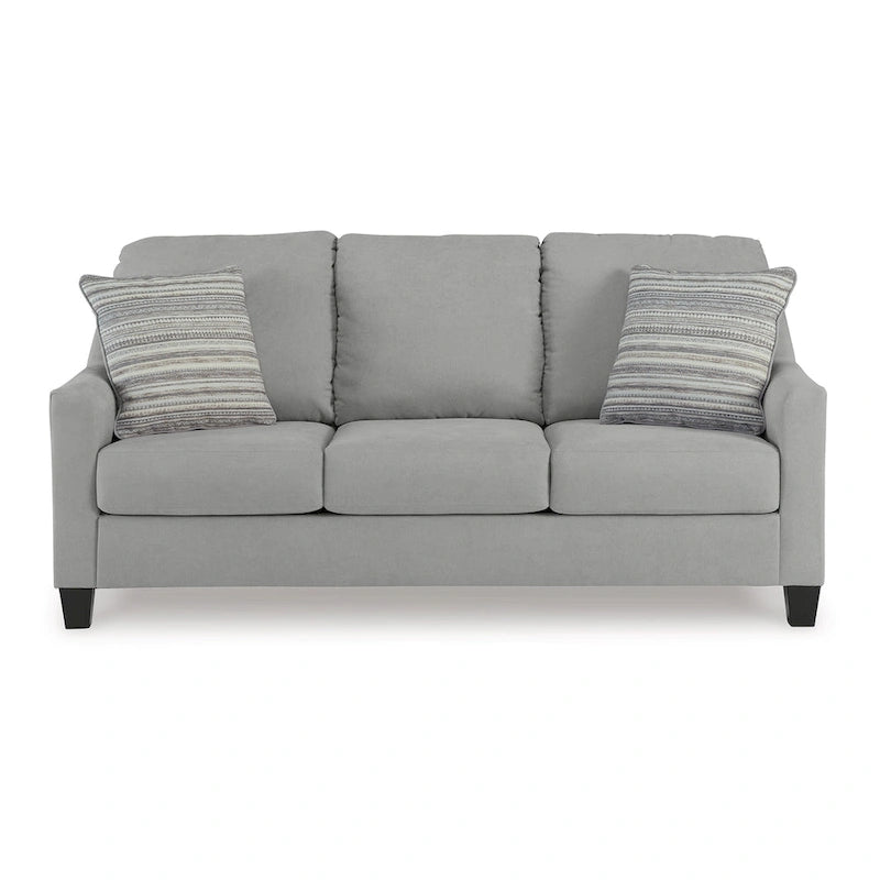 Queen Size Sofa Sleeper Bed, Gray, Bifold Memory Foam Mattress