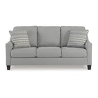 Queen Size Sofa Sleeper Bed, Gray, Bifold Memory Foam Mattress