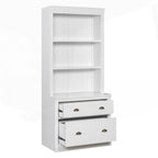 Versatile Tall Bookshelf with LED Lighting and Multiple Storage Options for Home
