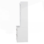 Versatile Tall Bookshelf with LED Lighting and Multiple Storage Options for Home