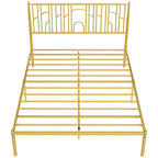 Platform Bed Frame Featuring Decorative Finials And Under-Bed Storage Space; No Box Spring Required.