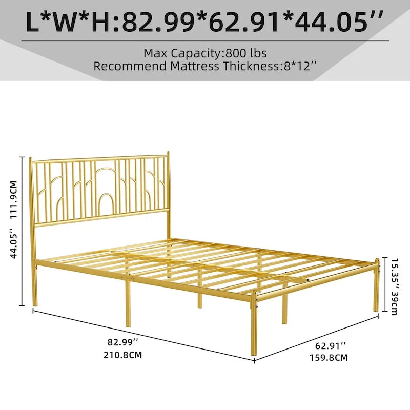 Platform Bed Frame Featuring Decorative Finials And Under-Bed Storage Space; No Box Spring Required.