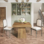 31.5-Inch Square Dining Table for 4, Farmhouse Kitchen Table for Dining Room - 31.5D x 31.5W x 29.53H