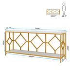 71 Inches Extra Long Console Table Sofa Table with Open Storage Shelf, Narrow Long Sofa Tables Entry Table Behind Couch Table