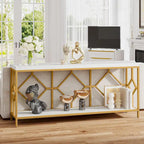 71 Inches Extra Long Console Table Sofa Table with Open Storage Shelf, Narrow Long Sofa Tables Entry Table Behind Couch Table
