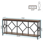 71 Inches Extra Long Console Table Sofa Table with Open Storage Shelf, Narrow Long Sofa Tables Entry Table Behind Couch Table