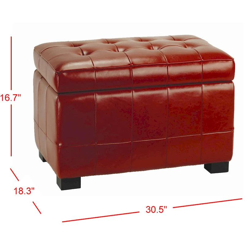 Manhattan Storage Bench (Red) — 30 x 18 x 17