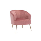 Tufted Velvet Accent Chair with Chrome Legs