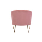 Tufted Velvet Accent Chair with Chrome Legs