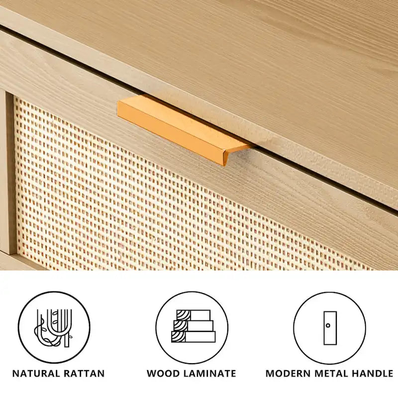 6 drawers Rattan dresser Rattan Drawer