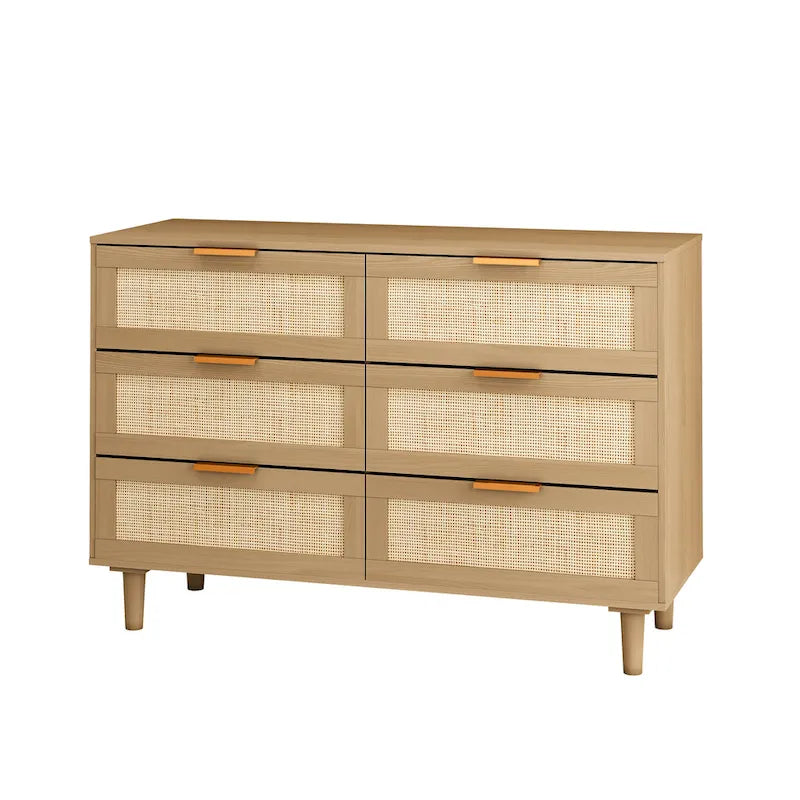 6 drawers Rattan dresser Rattan Drawer