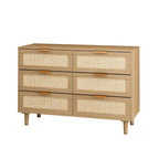 6 drawers Rattan dresser Rattan Drawer
