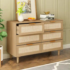 6 drawers Rattan dresser Rattan Drawer