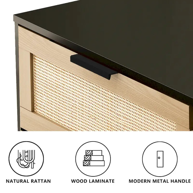 6 drawers Rattan dresser Rattan Drawer