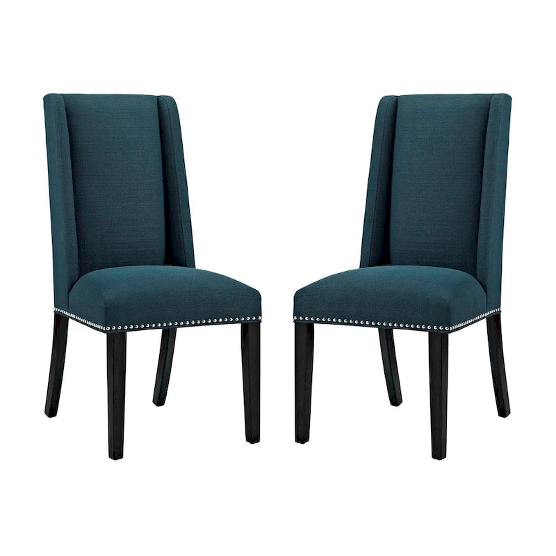 Fabric Upholstered Dining Chairs (Set of 2)