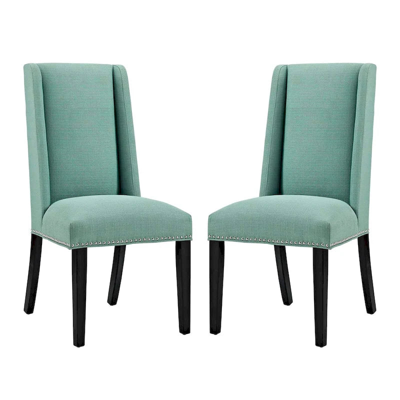 Fabric Upholstered Dining Chairs (Set of 2)