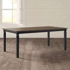 Rubbed Charcoal-Gray Rectangular Dining Table