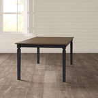 Rubbed Charcoal-Gray Rectangular Dining Table