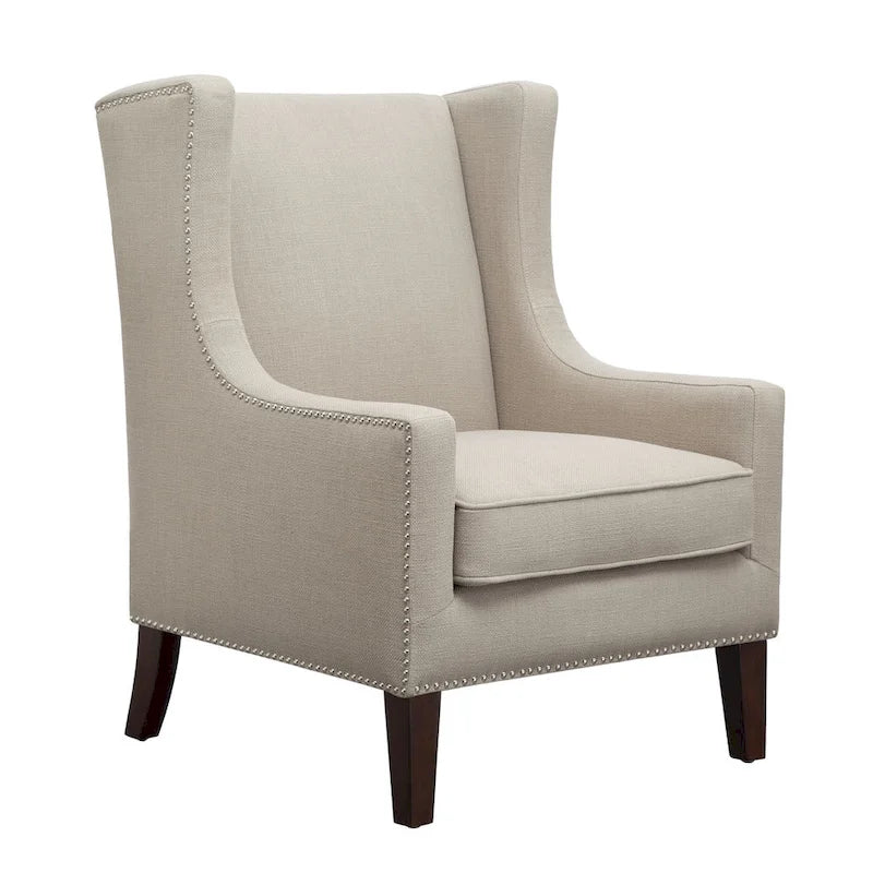 Linen Wingback Chair