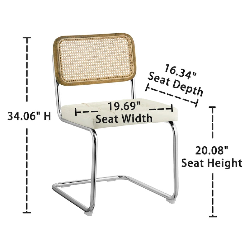 Modern Upholstered Dining Chairs (Set of 2)