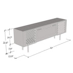 63-Inch TV Stand with Electric Fireplace