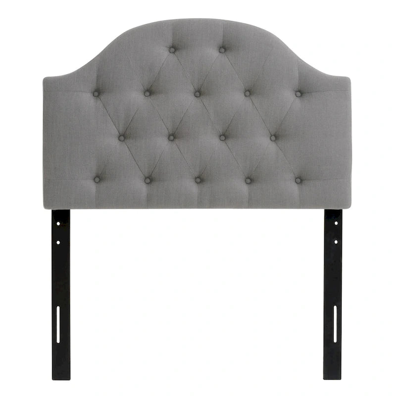 Diamond Tufted Fabric Arched Panel Headboard - Twin
