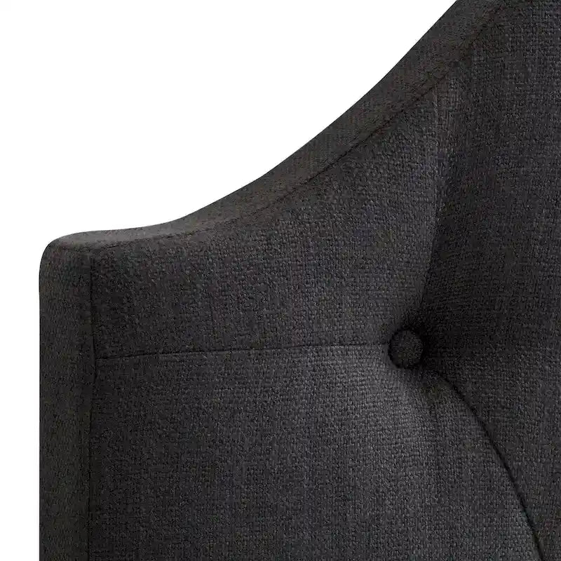 Diamond Tufted Fabric Arched Panel Headboard - Twin