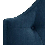 Diamond Tufted Fabric Arched Panel Headboard - Twin