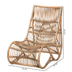 Modern Bohemian Natural Rattan Lounge Chair