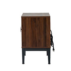 Modern Tall 2-Drawer Nightstand (With Charging Station And Adjustable Feet) — Set Of 2