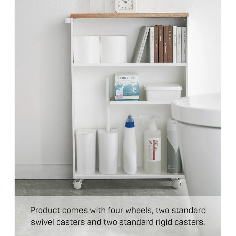 Rolling Storage Cart (Steel; Minor Assembly Required) — 18.7" L x 5.12" W x 26.97" H